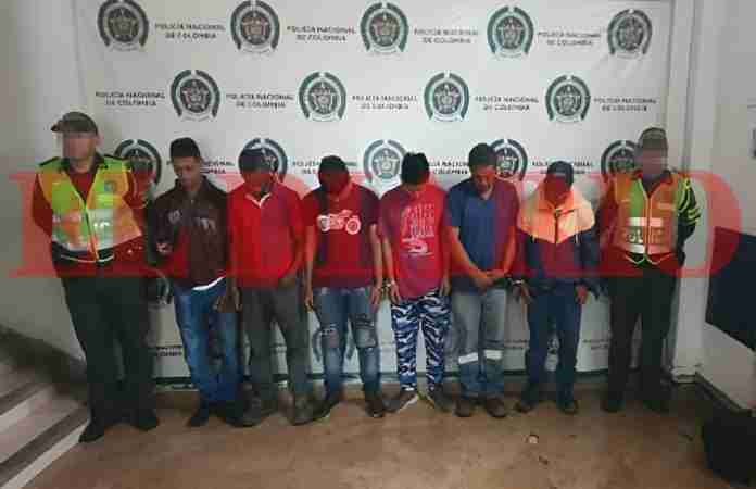 Seis personas capturadas por hurto de estructura metálica