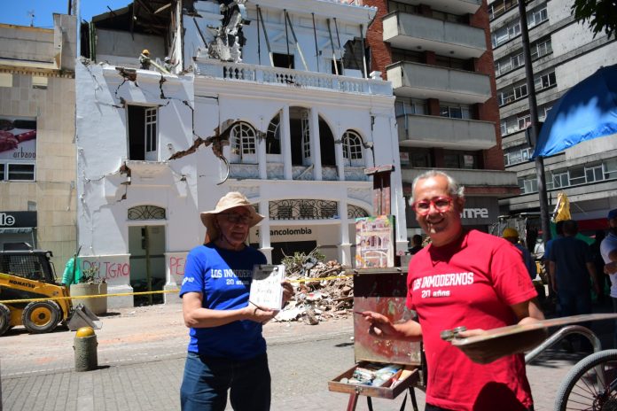 La Pereira que el terremoto derriba, el arte la vuelve memoria